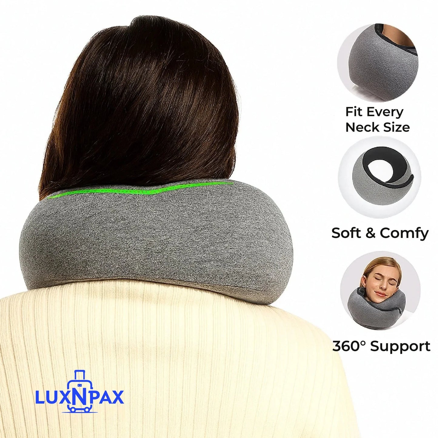 LuxNPax® Travel Neck Pillow