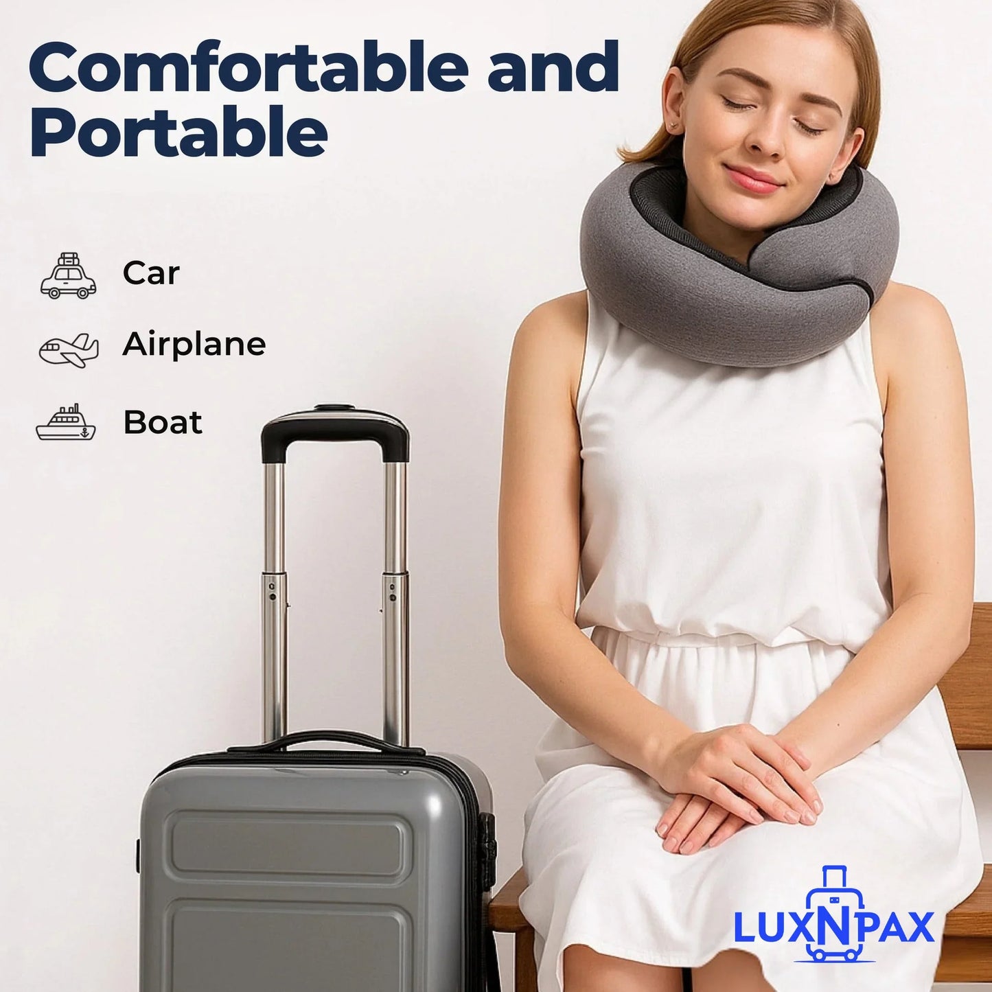 LuxNPax® Travel Neck Pillow