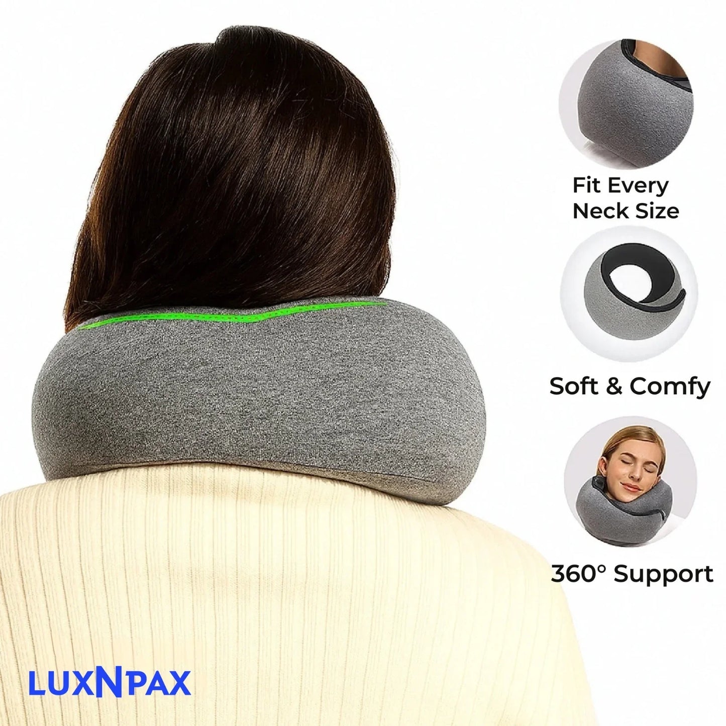 LuxNPax® Travel Neck Pillow